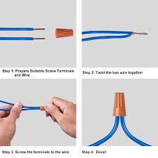 Hold the wires at the insulation between your thumb and forefinger. 220pcs Wire Nuts Assortment Kuject Twist Nuts Caps Kit Electrical Wire Connectors With Spring Awg 22 10 Screw Terminals For Automotive Truck Trailer Wire Joint Amazon Com Industrial Scientific