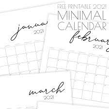 2021 calendar styles and templates 2021 calendars in eight styles that can be used to organize most any schedule. Free Printable 2021 Minimal Calendar The Cottage Market