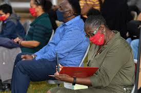 Lance Cpl. Corey Staten's mother, Nancy Staten, holds