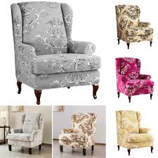 Designer sofas 4u offer a huge range of beautiful and distinctive wingback and occasional chairs in a range of appealing patterns. Floral Print Stretch Protector Wingback Chair Covers Recliner Wing Arm Sofa Cover Slipcover Buy From 31 On Joom E Commerce Platform