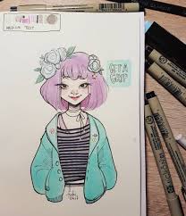 Testing New Cheap Sketchbook From Flyingtiger Store It S Quite Bad For Markers But Fine For Pencil And Fineliners Risovanie Eskizov Risunki Eskiz