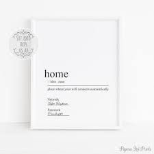 Wifi Password Dictionary Print Definition Art Home Decor Etsy Wifi Sign Printable Dictionary Prints Wifi Password Sign