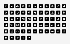 Square Round Edges Social Media Icons Social Media Icons Media Icon Woocommerce Wordpress Themes