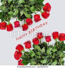 Maybe you would like to learn more about one of these? Greeting Card With Red Roses Roses Bouquet And Greeting Card With Sample Text Happy Birthday Canstock