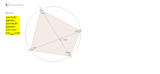 The center of the incircle is a triangle center called the triangle's incenter. A Quadrilateral That Is Inscribed In A Circle That By Dynamic Process Convergent To A Square Geogebra