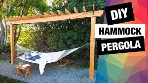 Dig the holes for your diy hammock stand posts to be positioned into. Diy Hammock Pergola Backyard Pergola Stand Easy Hammock Stand Youtube