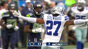 Wheat and Steward's combo-sack slams Milroe for a 9-yard loss