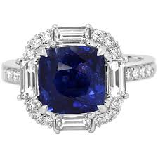 Gia Certified Ceylon Blue Sapphire Diamond Halo Gold Bridal Fashion Ring In 2020 Blue Sapphire Rings Blue Sapphire Diamond Gold Rings For Sale