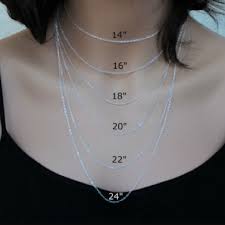 necklace chain length reference chart