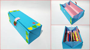 Ide Kreatif Tempat Pensil Dan Tempat Makeup Dari Kardus Bekas Pencil Box Organizer From Cardboard Youtube