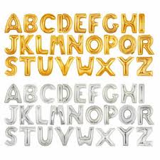 alphabets letter betallic 40 inch gold silver alphabets giant letter foil balloons a z