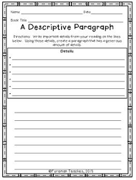 Graphic Organizers A Descriptive Paragraph And Nouns Nouns Everywhere Descriptive Writing Graphic Organizers Teaching Writing