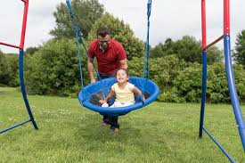 Hudora Nestschaukel 90 Cm Blau Garten Schaukel Bis 100 Kg Belastbar 72126 Amazon De Spielzeug Hudora Nestschaukel Nestschaukel Blauer Garten