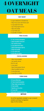 1/2 cup gluten free oats 1/2 cup yogurt (curd) 1/4 cup low fat milk nuts (walnuts, almonds, cashews) 1 tbsp chia seeds 1 tsp honey 1 tsp cinnamon powder fresh fruits of your own choice. Food Infographic Overnight Oats Recipe Breakfast Recipes Healthy Oats Recipes For Weight Loss I Infographicnow Com Your Number One Source For Daily Infographics Visual Creativity