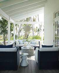 Great For Gathering Alfresco Navy Pacifica Sofa Patio Decor Patio Furniture Porch Decor Outdoor Furniture Sets Diy Outdoor Furniture Outdoor Coffee