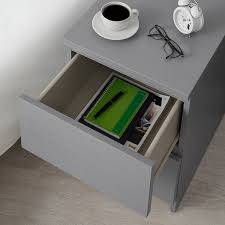 Home bedroom nightstand & bedside chest acme selma two drawer nightstand. Malm 2 Drawer Chest Gray Stained 15 3 4x21 5 8 Ikea