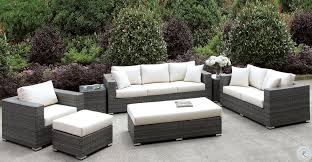 Beachcroft Beige Outdoor Sofa With Cushion Outdoor Living Room Outdoor Sofa Outdoor Living Rooms