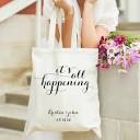 It's All Happening Script Wedding Tote Bags | Zazzle