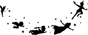 Peter Pan And Friends Flying Silhouette Peter Pan Silhouette Peter Pan Tattoo Peter Pan Flying