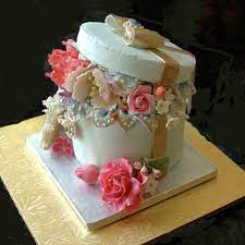 I Usually Make This One For Interviewing Managers When Going On Job Hunts Gift Box Cakes Floral Cake Flower Cake