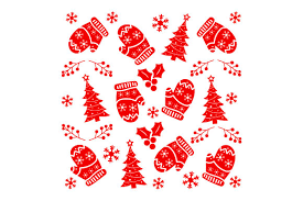 Download Christmas Mittens With Christmas Tree Pattern Svg Cut File By Creative Fabrica Crafts Creative Fabrica SVG Cut Files
