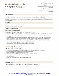 Certified Phlebotomist Resume Samples Qwikresume