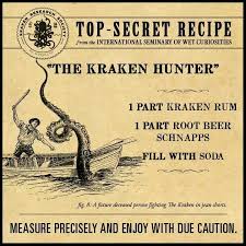 The kraken — the rum, that is — cuts quite a profile in consumption, a truly monstrous hit of chocolate and molasses, cut with christmas spices — cinnamon and allspice, cloves and maybe even some. 27 Kraken Recipes Ideas Kraken Rum Rum Recipes Rum Drinks
