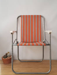 Vintage Folding Striped Deckchair Retro Boho Old Camping Etsy Rustic Chair Striped Chair Camping Chairs