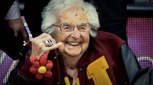 103-year-old beloved college basketball fan still