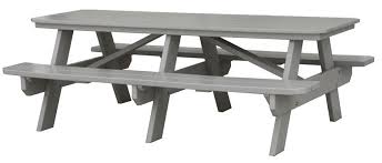 Amish Seaside 7 Foot Poly Composite Picnic Table Picnic Table Amish Outdoor Furniture Poly Outdoor Furniture