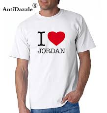 Antidazzle I Love Jordan Mens Short Sleeve T Shirt Michael