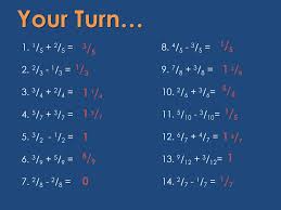 Because slash is both signs for fraction line and division, we recommended use colon (:) as the operator of. Adding And Subtracting Fractions With Common Denominators Ppt Download