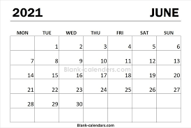 Print Calendar 2021 June Monday Start Print Calendar Calendar 2020 January Calendar