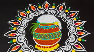 Mattu pongal kolam/mattu pongal kolam with (10*2*2) dots. Wish You Happy Pongal 2020 Sankranthi Muggulu Designs Simple Border Rangoli Designs 2021