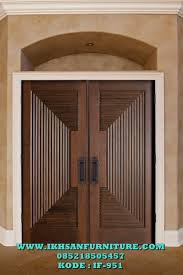 Karena bahan pintu aluminium sendiri sudah pasti antirayap dan bebas perawatan. Contoh Pintu Rumah Motif Profilan 3d Kayu Jati Pintu Rumah Minimalis Ikhsan Furniture Jepara