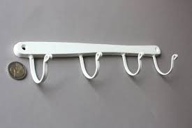 Kleine Hakenleiste Weiss Kuchenhaken Rustikal Shabby Etsy Rustic Wall Hooks Clothes Hooks Kitchen Towel Rack