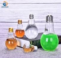 China Manufacturer 400ml Light Bulb Shape Plastic Pet Beverage Bottles