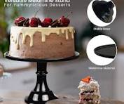 Melamine Cake Stand Black (9 inches)