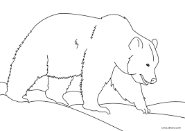 Grizzly bear coloring page funycoloring. Free Printable Bear Coloring Pages For Kids