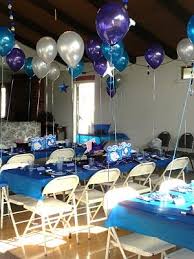 Birthday Blue Black And Silver Party Decorations My Little Cottage In The Making Magic Party Magic Party Blue Party Themes Blue Birthday Parties