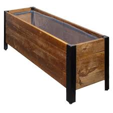 Why buy a planter box for your outdoor space when you can make one instead? Grapevine Urban Garden Planter Recycled Wood And Metal Rectangle Rona