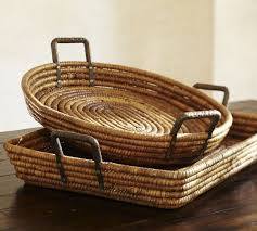 Check spelling or type a new query. Paros Rattan Trays Pottery Barn Decorative Pottery Rattan Tray