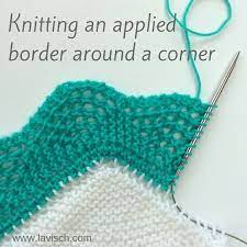 I'll show you how to make a rib knit border on all four sides of a knitted blanket, not just the top and bottom. Tutorial Knitted On Border Turning The Corner La Visch Designs Knitting Stiches Knitting Tutorial Crochet Patterns