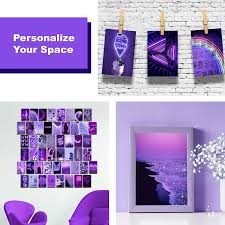Cy2side 50pcs purple aesthetic picture for wall collage, 50 set 4x6 inch, neon collage print kit, euphoria room decor for girl, wall art prints . Buy Koll Decor Purple Pictures Wall Decor Aesthetic Wall Collage Kit 50 Set 4 X6 Prints Light Dark Purple Wall Collage Kit Photo 80s Room Asthetic Wall Images For Vsco Teen