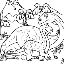 This brachiosaurus with a baby coloring page features a picture of a mom and baby brachiosaurus to color. Brachiosaurus Dinosaur Coloring Pages Dinosaur Coloring Pages