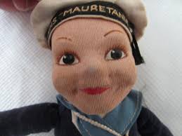 JOLLYBOY" R.M.S. MAURETANIA SAILOR SOUVENIR CLOTH DOLL NORAH WELLINGS