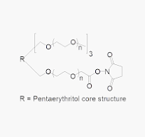 4arm PEG, 3arm Methoxy, 1arm Succinimidyl Carboxymethyl Ester