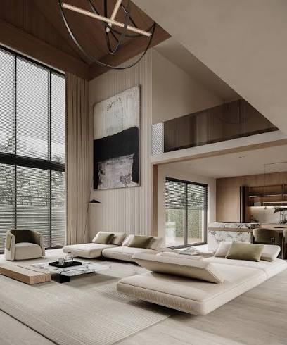Modern home interior redesign in Mauritius with contemporary furniture