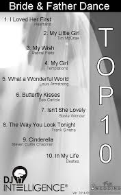Dj Intelligence Top Bride And Father Dance Songs Wedding Songs Reception Wedding Song List Father Daughter Dance Songs