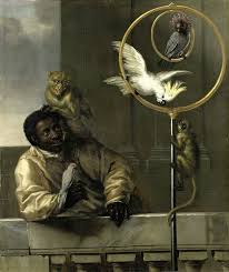 David Klocker Ehrenstrahl Black Man With Parrots And Monkeys European Art Art Art History